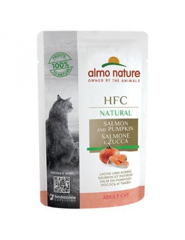 ALMO NATURE HFC Natural Salmone e Zucca 55g Busta ALMO NATURE HFC Natural Salmone e Zucca 55g Busta